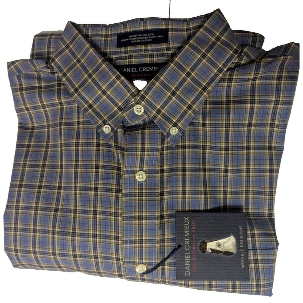 Daniel Cremieux Men's Long Sleeve Shirt XL Plaid NWT